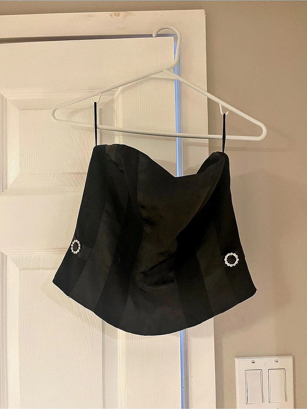 Powerline Black Corset Sleeveless Top Size Small